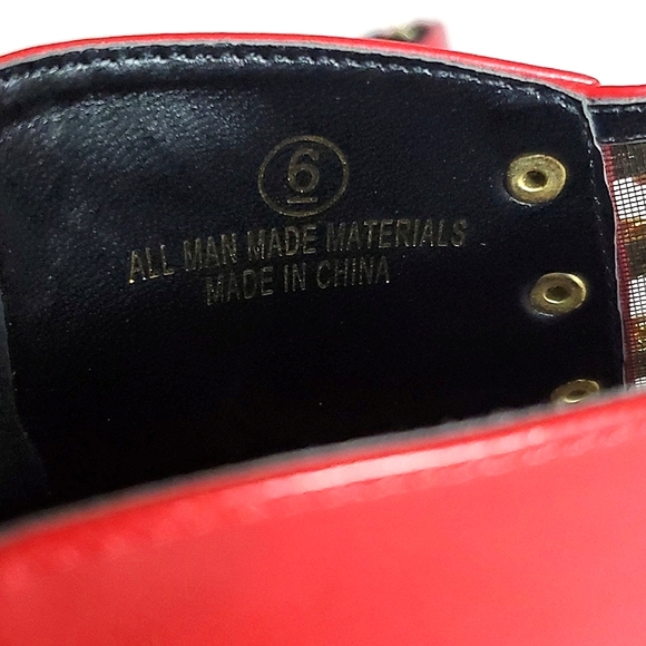 Shoedazzle | Liliana red open toe heeled booties - Picture 11 of 12